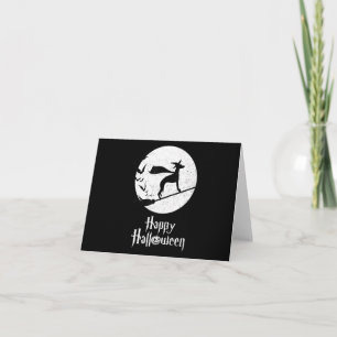 Funny Halloween Costume Witch WHIPPET Dog Lover Gi Thank You Card