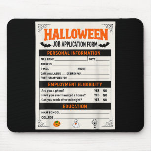 Funny Halloween Costumes Job Application Costume Mouse Mat