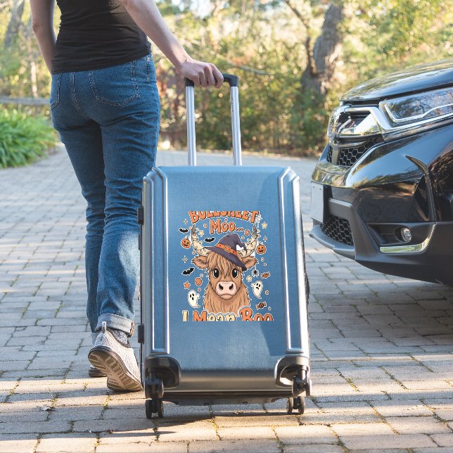 Funny Halloween Cow Bullsheet I Mean (Suitcase Insitu)