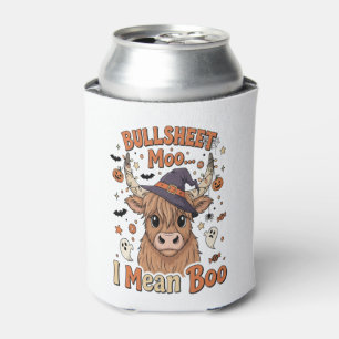 Funny Halloween Cow Bullsheet I Mean Can Cooler