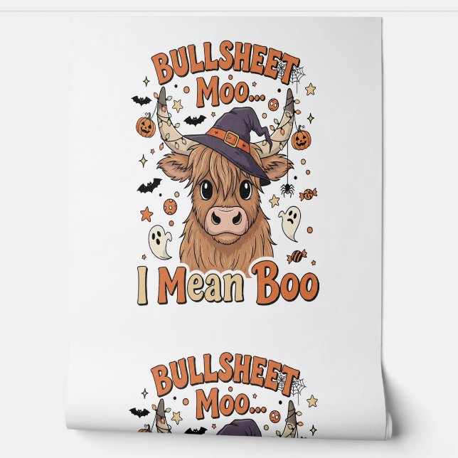Funny Halloween Cow Bullsheet I Mean Wallpaper (Unrolling)