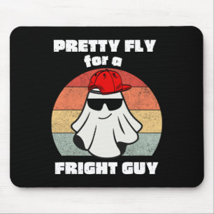 Funny Halloween Cute Ghost Spooky Funny Halloween  Mouse Mat