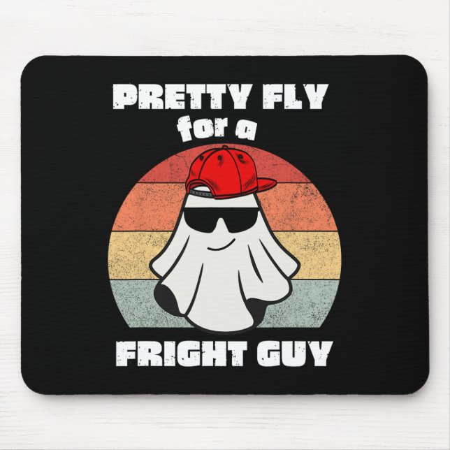 Funny Halloween Cute Ghost Spooky Funny Halloween  Mouse Mat (Front)