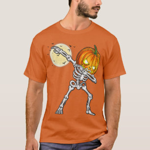 Funny Halloween Dabbing Skeleton Scary Pumpkin Jac T-Shirt