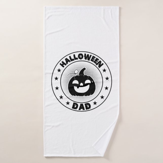 Funny Halloween Dad Halloween Pumpkin Bath Towel (Bath Towel)