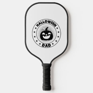 Funny Halloween Dad Halloween Pumpkin Pickleball Paddle