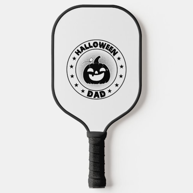 Funny Halloween Dad Halloween Pumpkin Pickleball Paddle (Front)