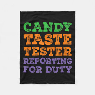 Funny Halloween Dad Joke Candy Taste Tester Fleece Blanket