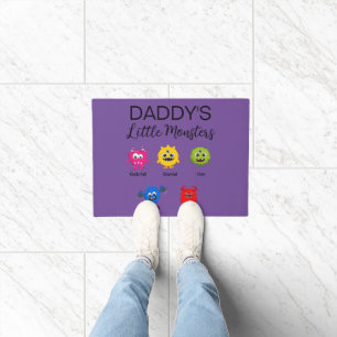 Funny Halloween Daddy's Little Monster  Doormat
