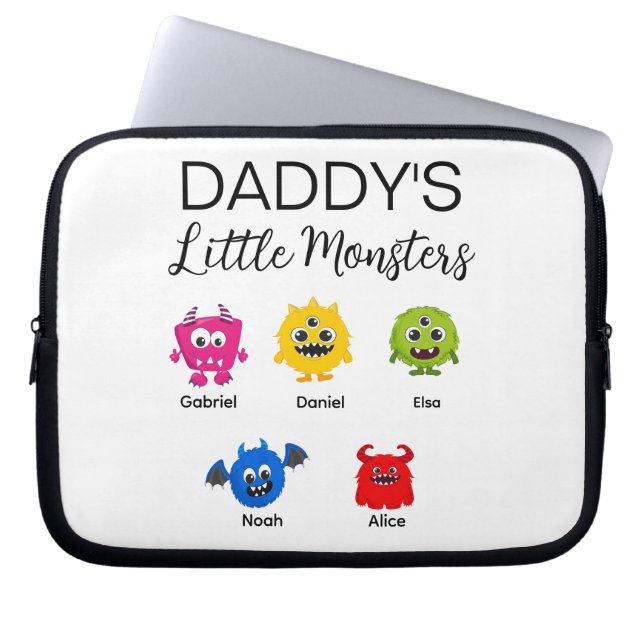 Funny Halloween Daddy's Little Monster  Laptop Sleeve (Front)