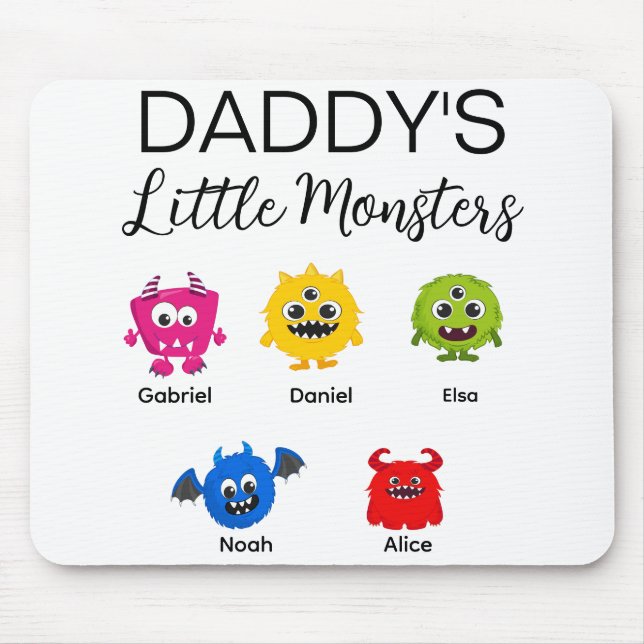 Funny Halloween Daddy's Little Monster  Mouse Mat (Front)