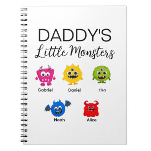 Funny Halloween Daddy's Little Monster Notebook