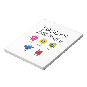 Funny Halloween Daddy's Little Monster Notepad