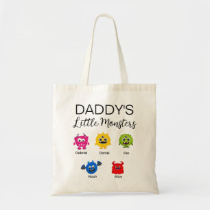 Funny Halloween Daddy's Little Monster  Tote Bag