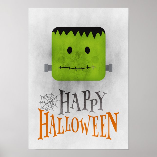Funny Halloween Decor - Grunge Poster (Front)