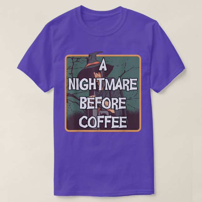 Funny Halloween Design For A Coffee Drinker Witch  T-Shirt (Design Front)