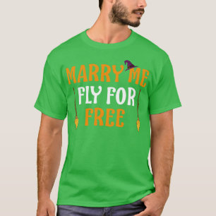Funny Halloween Design for Flight Attendants Witch T-Shirt