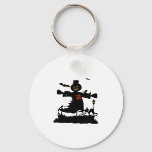 Funny halloween design with scarecrow key ring
