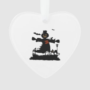 Funny halloween design with scarecrow ornament