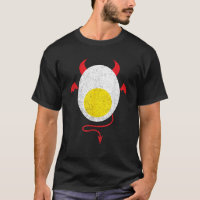 Funny Halloween Devil Egg Yolk Food Lover Lazy Cos