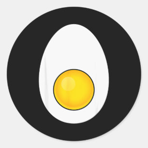 Funny Halloween Deviled Egg Costume Men Women Fun Classic Round Sticker