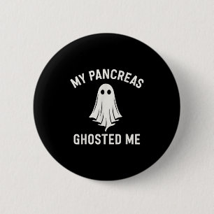 Funny Halloween Diabetes Awareness My Pancreas Gho 6 Cm Round Badge
