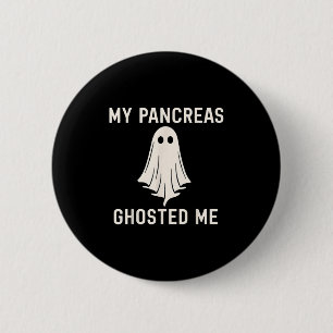 Funny Halloween Diabetes Awareness My Pancreas Gho 6 Cm Round Badge