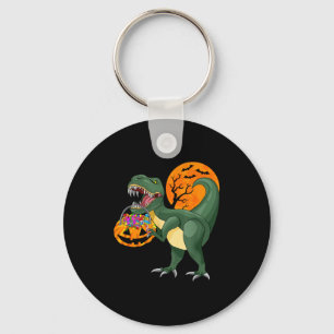 Funny Halloween Dinosaur Pumpkin Y T Rex Boys Kids Key Ring