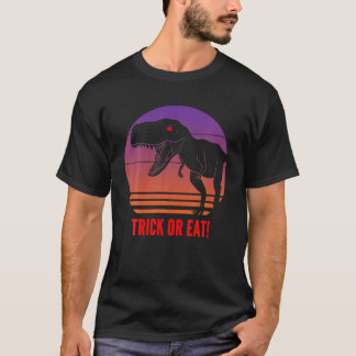 Funny Halloween Dinosaur T Rex Trick Or Treat Eat T-Shirt