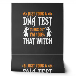 Funny Halloween DNA Test Witch Graphic Wallpaper