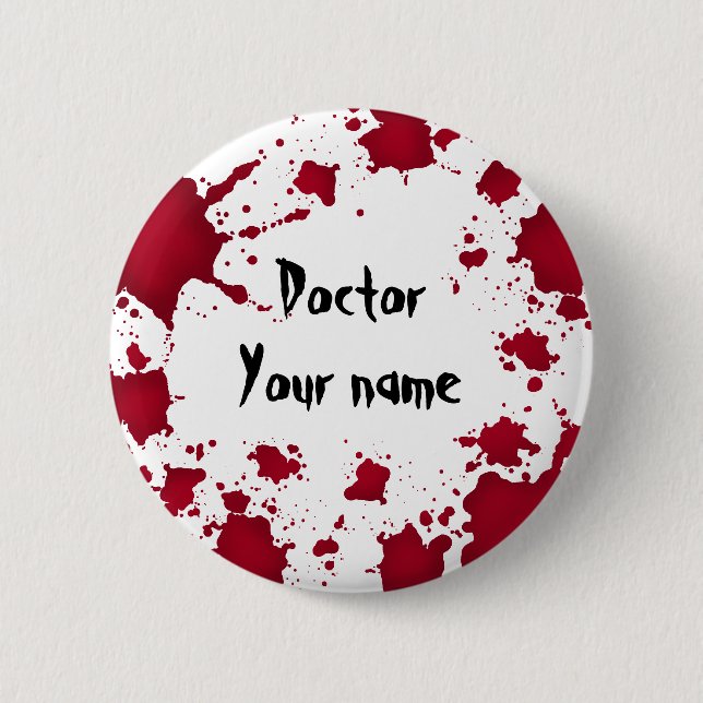 Funny Halloween Doctor 6 Cm Round Badge (Front)