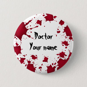 Funny Halloween Doctor 6 Cm Round Badge