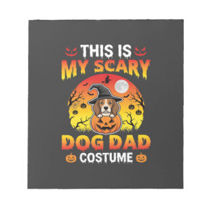 Funny Halloween Dog Dad Costume Witch Beagle Notepad