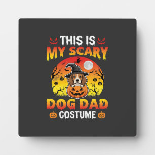 Funny Halloween Dog Dad Costume Witch Beagle Plaque