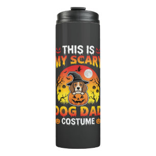 Funny Halloween Dog Dad Costume Witch Beagle Thermal Tumbler