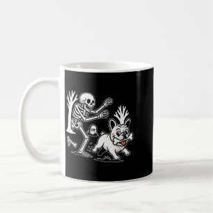 Funny Halloween Dog Skeleton Spooky Season Coffee Mug