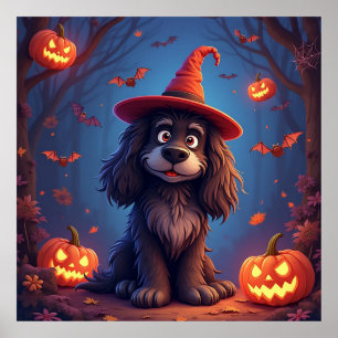 🎃 Funny Halloween Dog Spooky Cartoon Home Decor