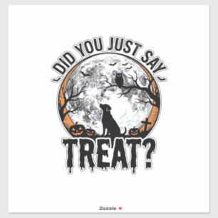 Funny Halloween Dog Treat Vintage Vector Design_1