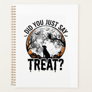 Funny Halloween Dog Treat Vintage Vector Design_1 Planner