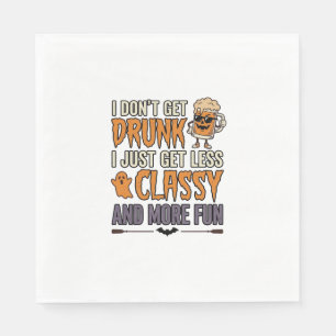 Funny Halloween Drinking Less Classy Shirt Design_ Napkin