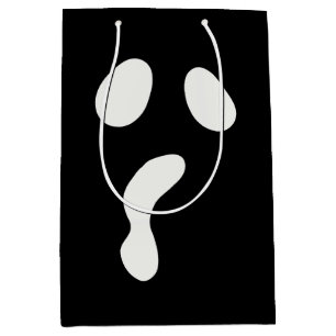 Funny Halloween face ghost scary boo Party Medium Gift Bag
