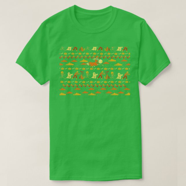 Funny Halloween Face Mask 1 T-Shirt (Design Front)
