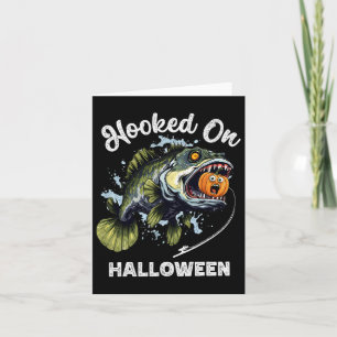 Funny Halloween Fishing Boys Mens Zombie B Fish Pu Card