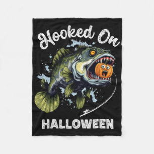Funny Halloween Fishing Boys Mens Zombie B Fish Pu Fleece Blanket