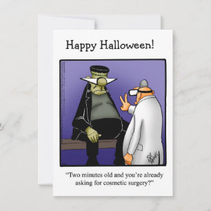 Funny Halloween Flat Greeting Card