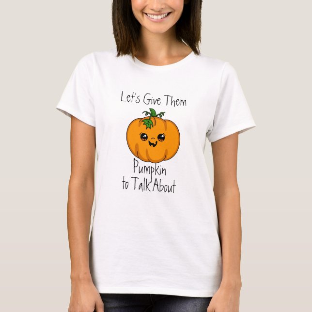 Funny Halloween Flirty Pumpkin    T-Shirt (Front)