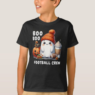 Funny Halloween Football Boo Crew Cute Ghost T-Shirt