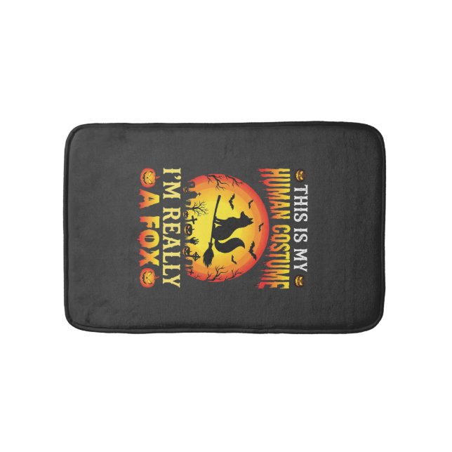 Funny Halloween Fox Human Costume Bath Mat (Front)