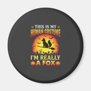 Funny Halloween Fox Human Costume Magnet
