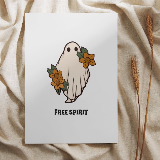Funny Halloween Free Spirit Ghost Poster Printable (Creator Uploaded)
